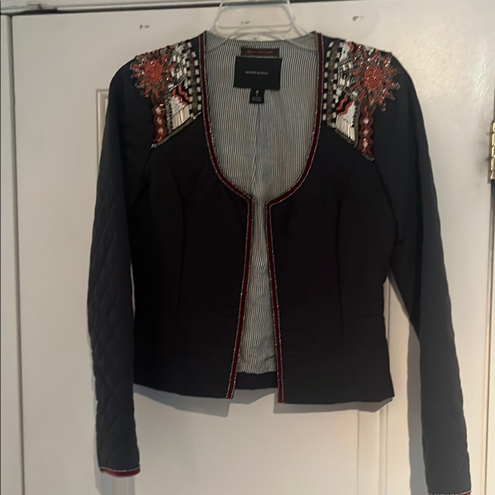 Scotch & Soda Black Blazer with Embellished Shoulders
